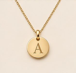 Initial Disc Necklace