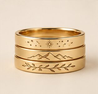 Engraved Ring Set