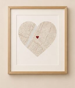 Map & Date Print
